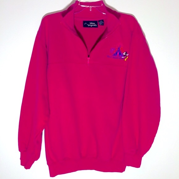 Disney Tops - VTG Fuchsia Walt Disney World Sweatshirt S/M